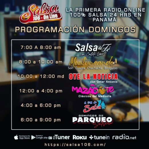 PROGRAMACION DOMINGO SALSA 106